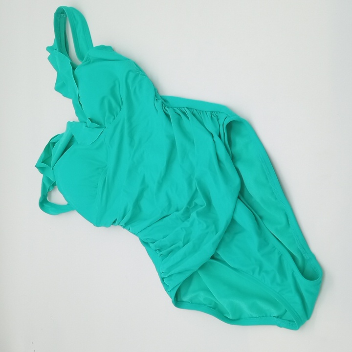 Lauren Ralph Lauren Beach Club Ruffle Surplice Underwire One Piece Aqua 4